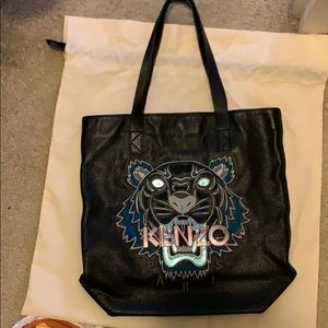 Kenzo tiger logo leather tote bag 🐯pristine ❤️
